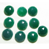 15x15 mm So Gorgeous Emerald Green ONYX - Rose Cut Round Cabochon super Sparkle - 10 pcs